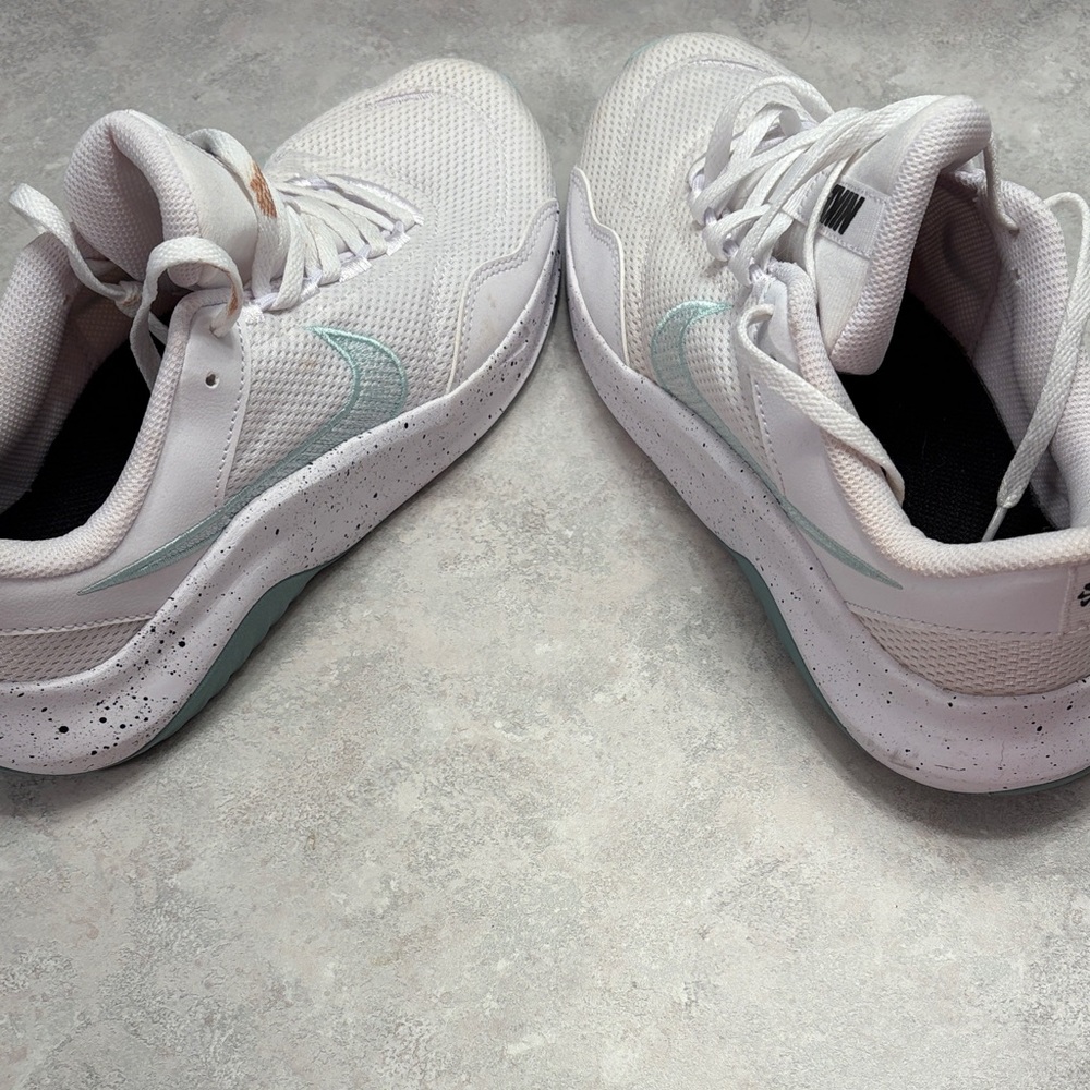 Nike Women's White and Light Blue Sneakers - Picture 2 of 6